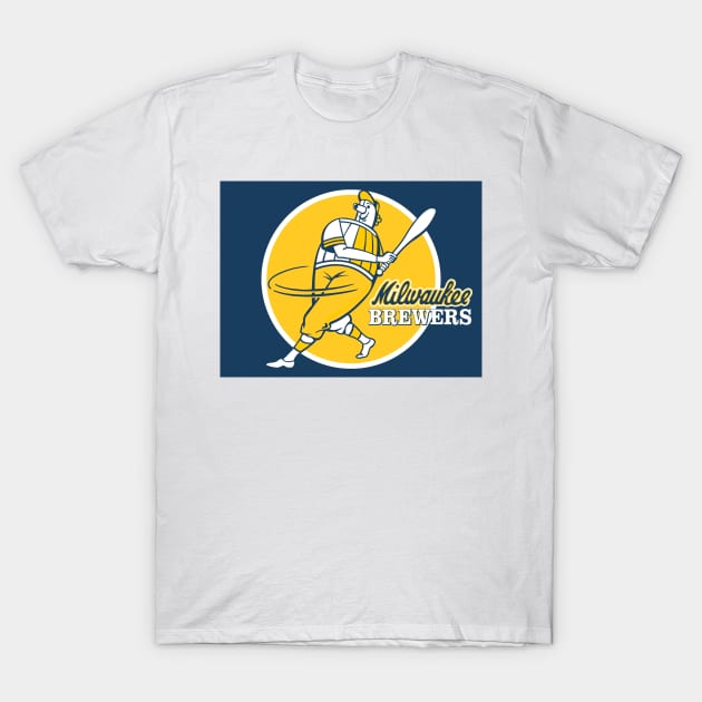 Classic Brewers Hitter T-Shirt by Glory Forghan Top.Art